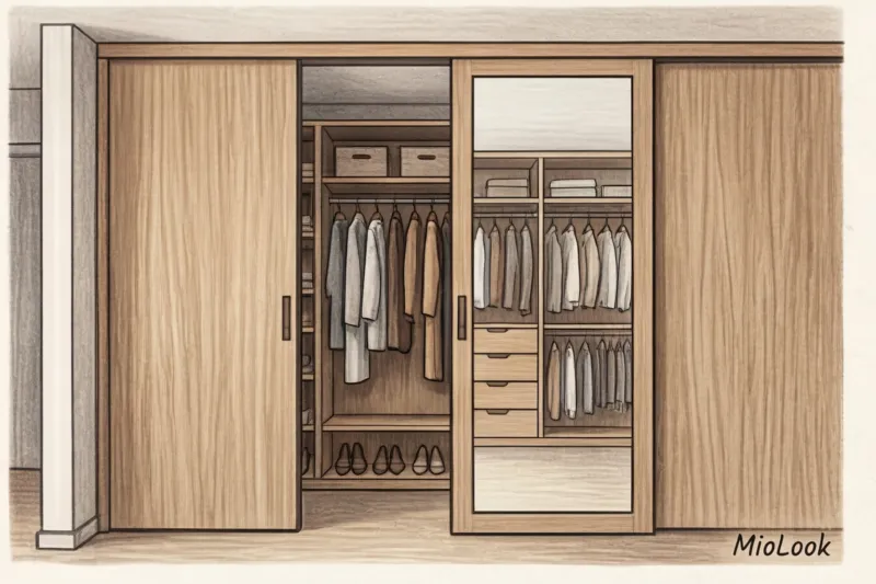 Зеркало в гардеробной: где расположить для удобных примерок - 9