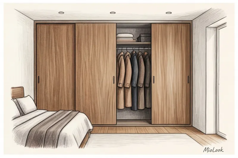 Двери для гардеробной: раздвижные, распашные или шторы? - 8