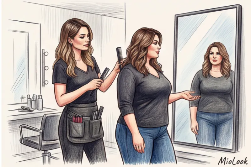 Стрижки для полных женщин: как сбалансировать фигуру с помощью объема волос - 6