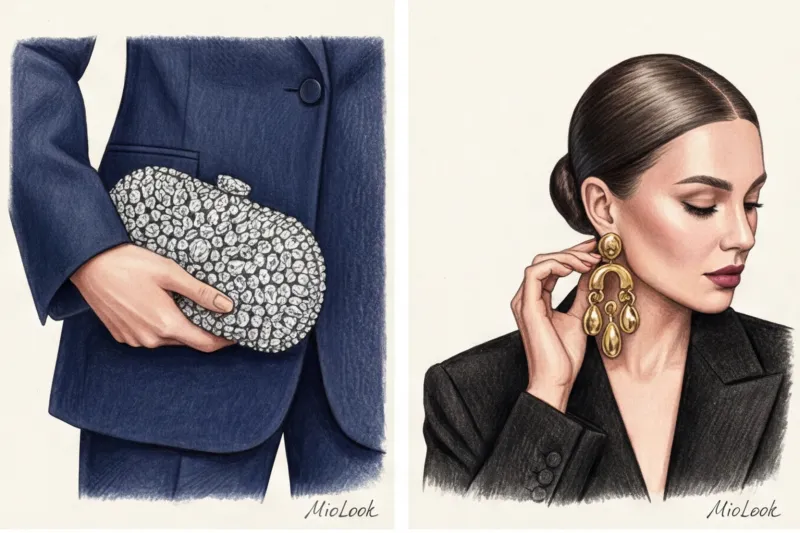 Как превратить строгий офисный костюм в вечерний наряд: 5 приемов с аксессуарами - 2