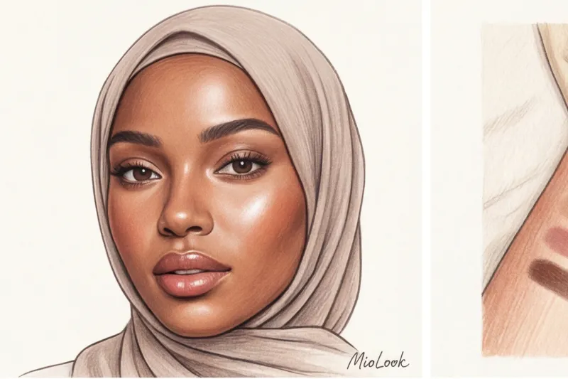 Повседневный нюдовый макияж для скромного образа - 1