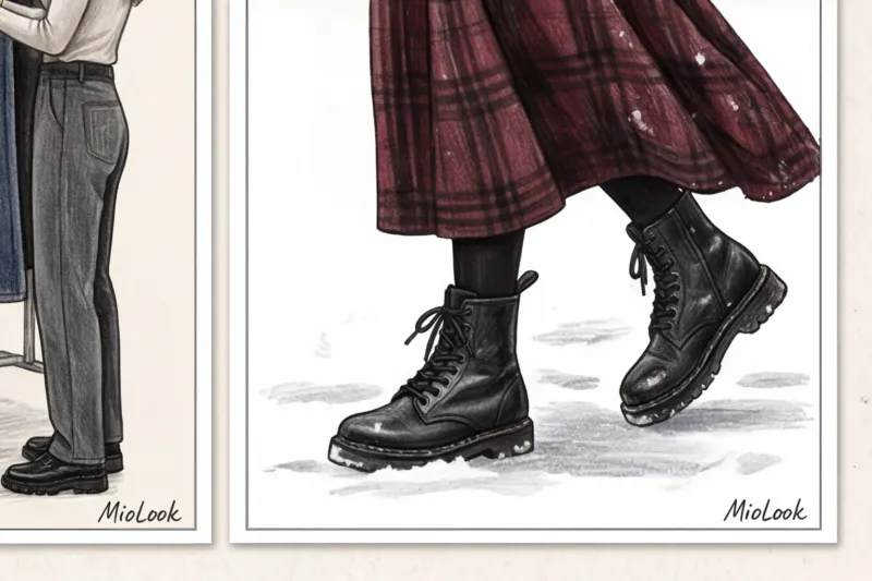 Зимний гранж: как одеваться тепло, но в бунтарской эстетике - 9