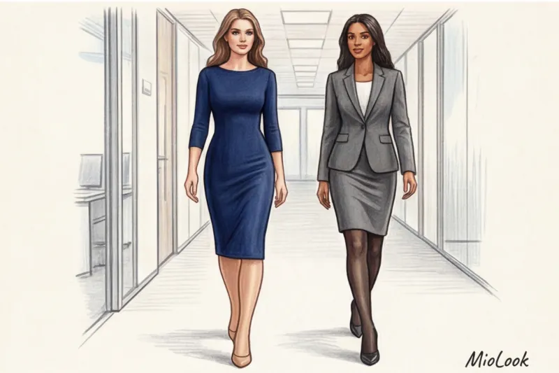 Колготки в деловом гардеробе: строгий дресс-код и летний офис - 8