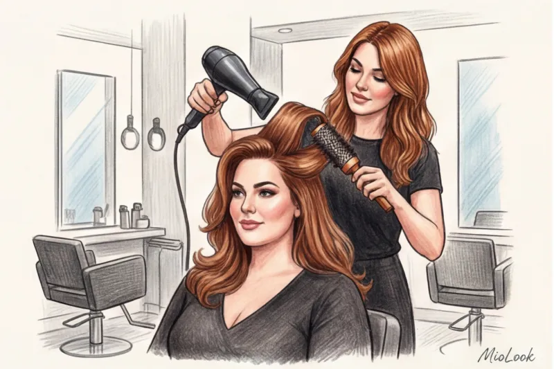 Стрижки и укладки для девушек с большой грудью и фигурой «яблоко» - 4