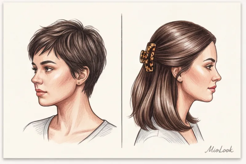 Как подобрать практичную стрижку для декрета с помощью нейросетей - 9