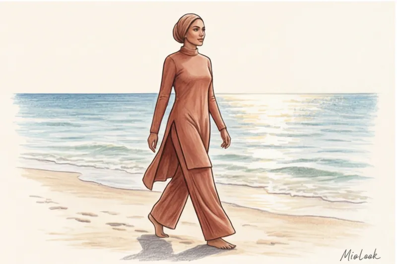 Модные буркини: главные тренды закрытой пляжной моды - 7