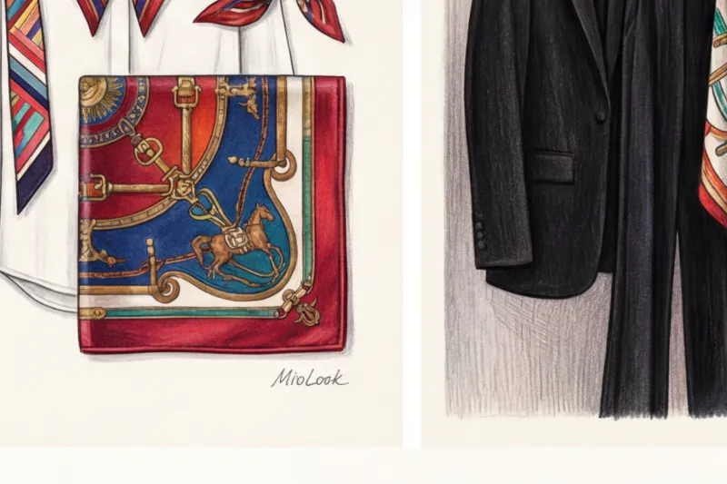 Шелковый платок как вечерний аксессуар: на шею, сумку или вместо топа - 8