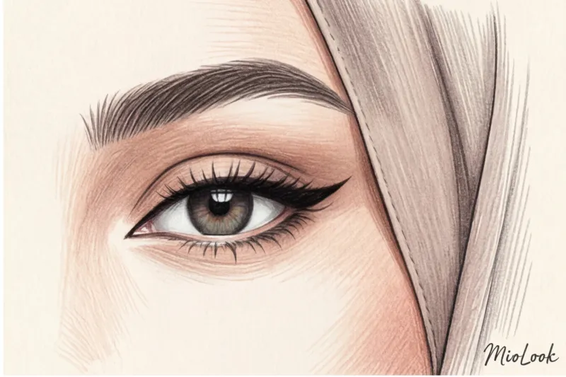 Акцент на глаза: правила выразительного макияжа при ношении платка - 3