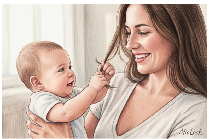 Безопасные и стильные прически для декрета (чтобы ребенок не тянул за волосы) - 2