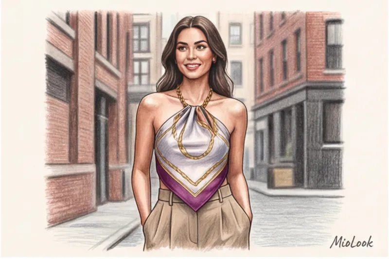 Шелковый платок вместо топа: трендовые способы трансформации - 2