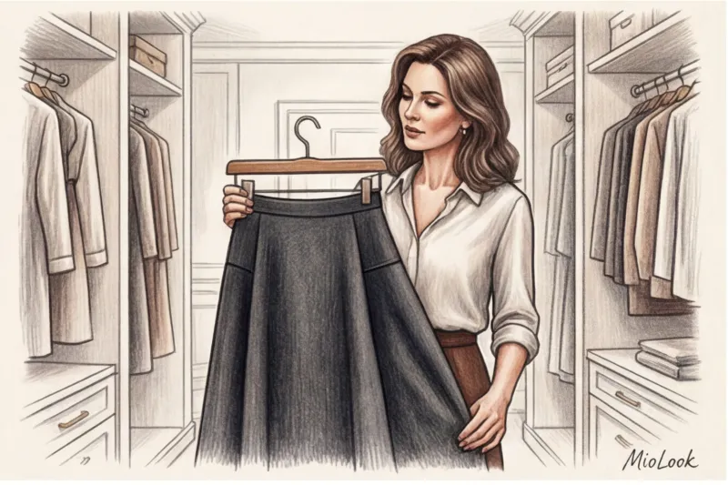 Юбки, которые делают талию: от плиссе до А-силуэта - 7