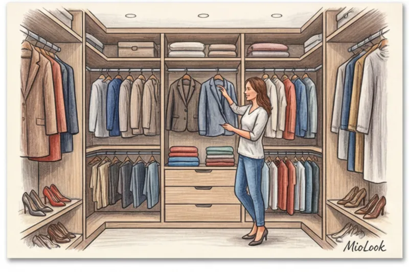 П-образная гардеробная: идеальный дизайн для прямоугольных комнат - 8