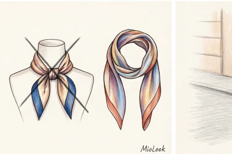 Шелковый платок в гардеробе: стильные способы носить аксессуар - 7