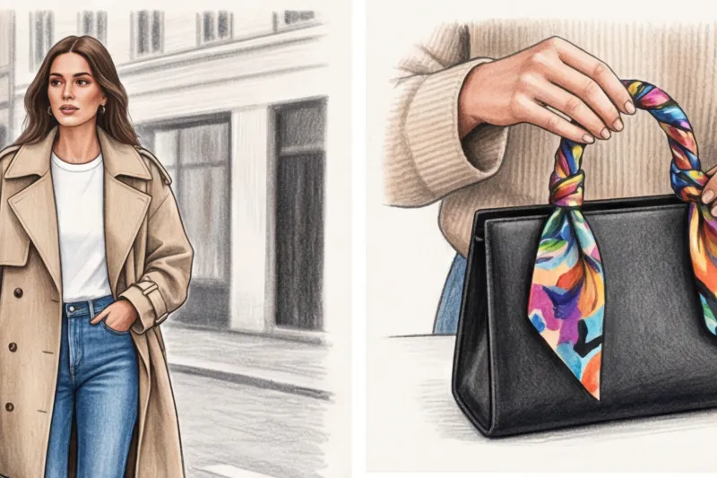 Акцентные аксессуары: как добавить принт в образ с помощью сумок, обуви и платков - 2