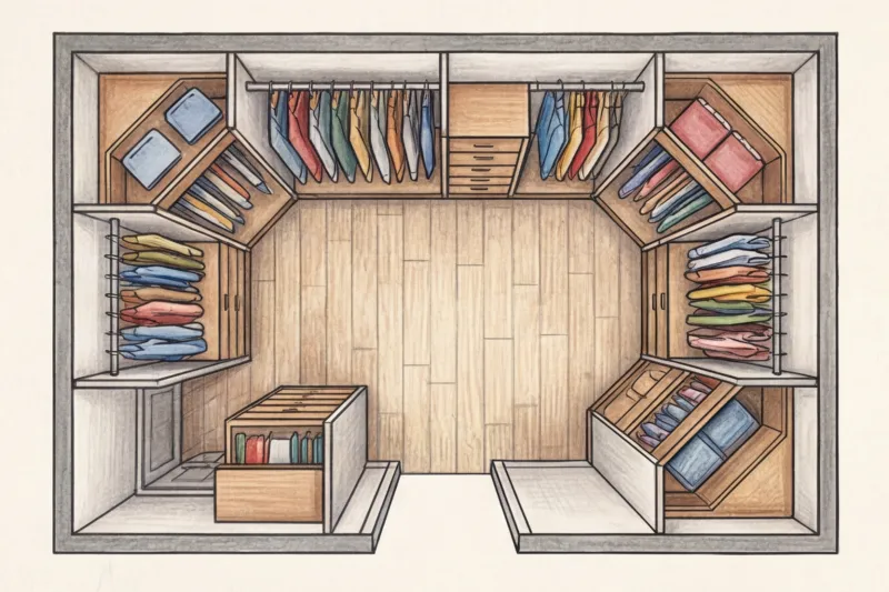 Угловая гардеробная: как максимально эффективно использовать угол - 5