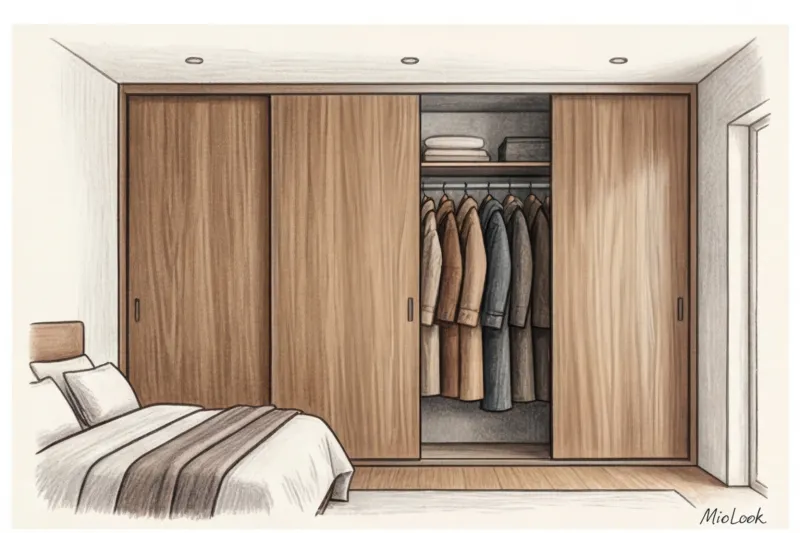 Двери для гардеробной: раздвижные, распашные или шторы? - 2