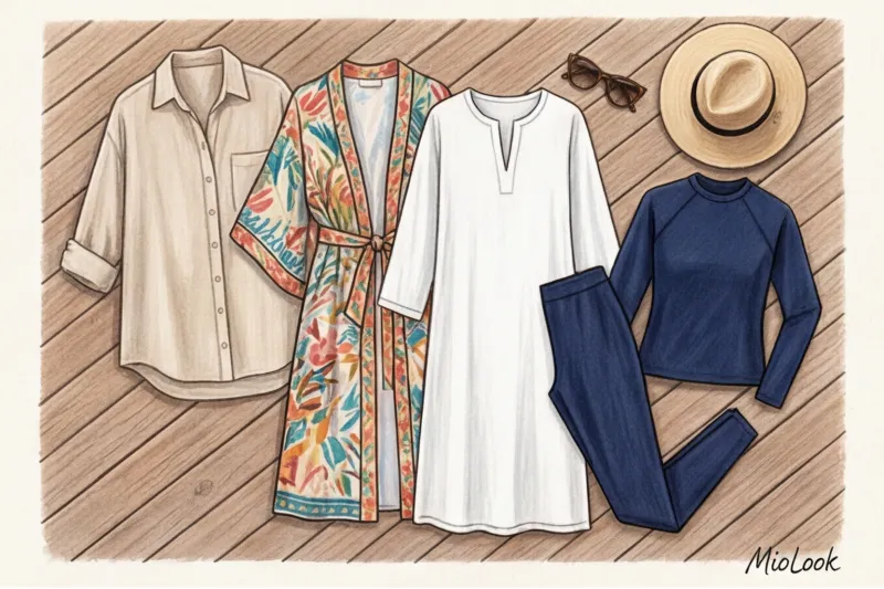 Пляжные накидки и туники: с чем носить буркини вне воды - 2