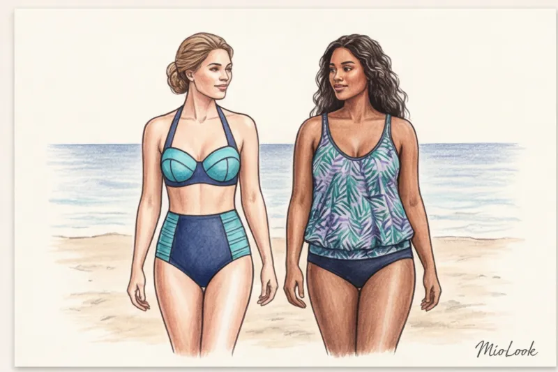 Как выбрать купальник, который скрывает живот и корректирует фигуру - 4