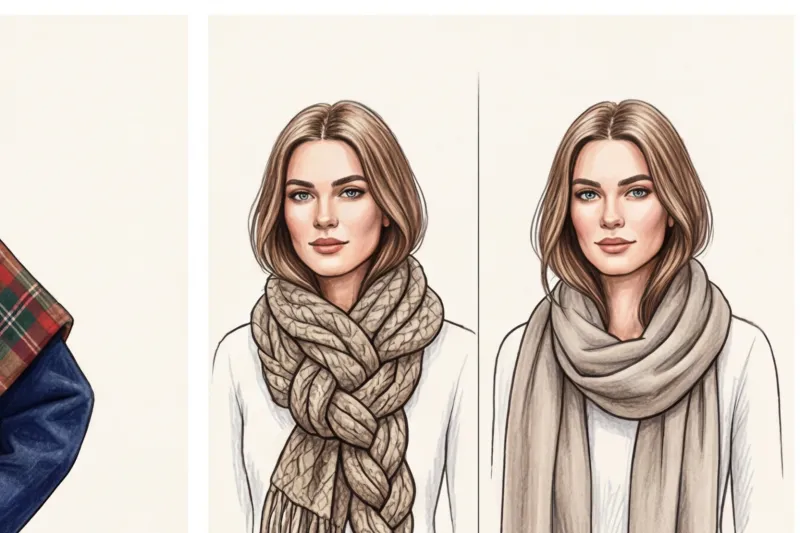 Как красиво завязать шарф на пальто: 10 стильных способов для разного кроя - 3