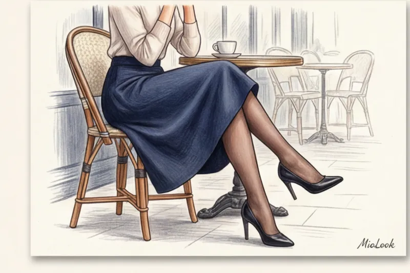 Сложный выбор: черные или телесные колготки? Правила сочетания с обувью - 7