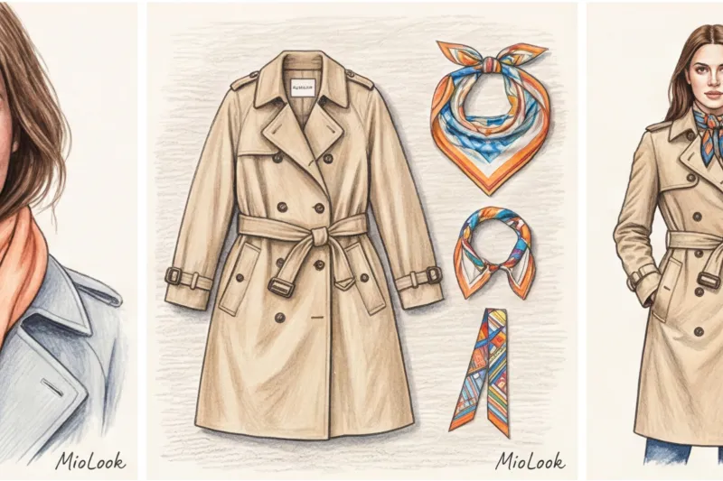 С чем носить платок весной: идеальная пара для тренча - 5