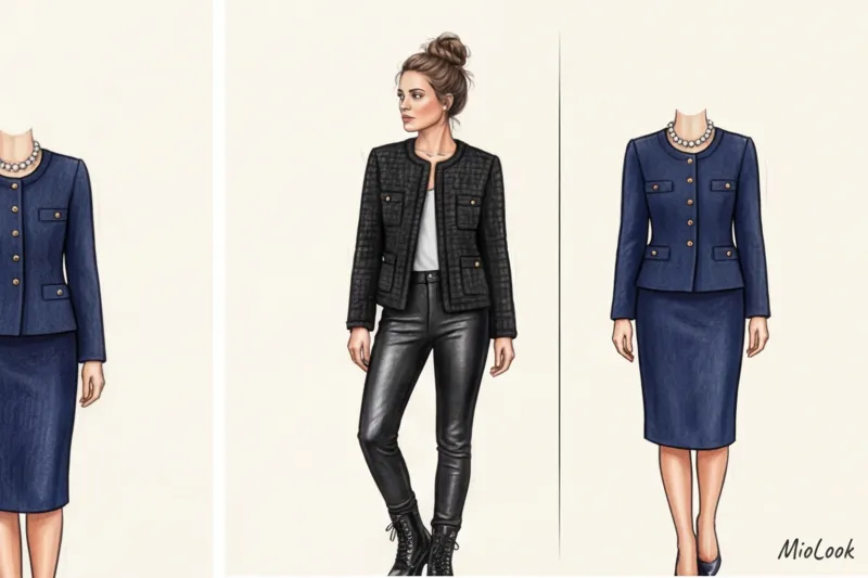 Твидовый жакет в стиле Шанель: как носить классику, чтобы не выглядеть старомодно - 3