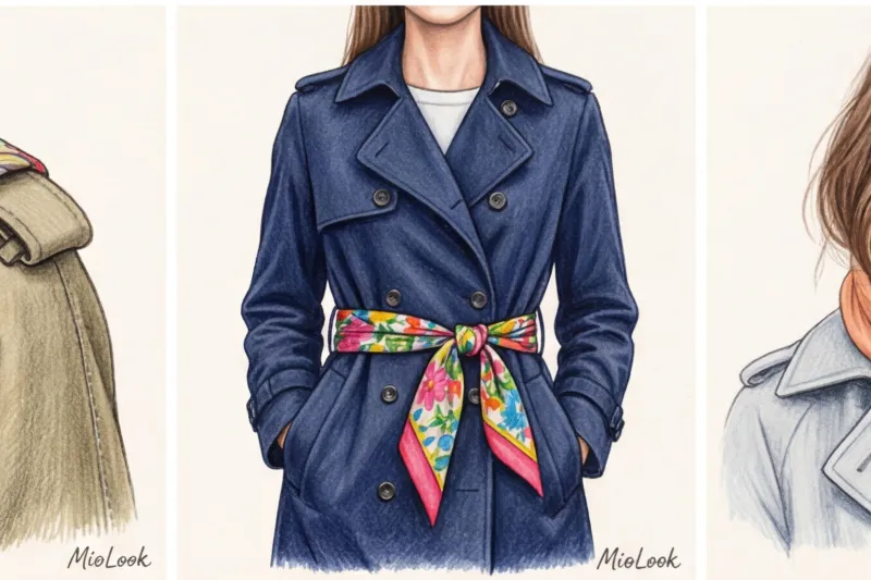 С чем носить платок весной: идеальная пара для тренча - 2