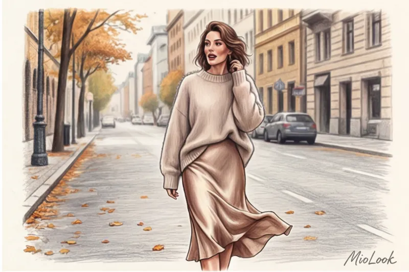 Свитер поверх платья: как правильно сочетать фактуры и длины - 3